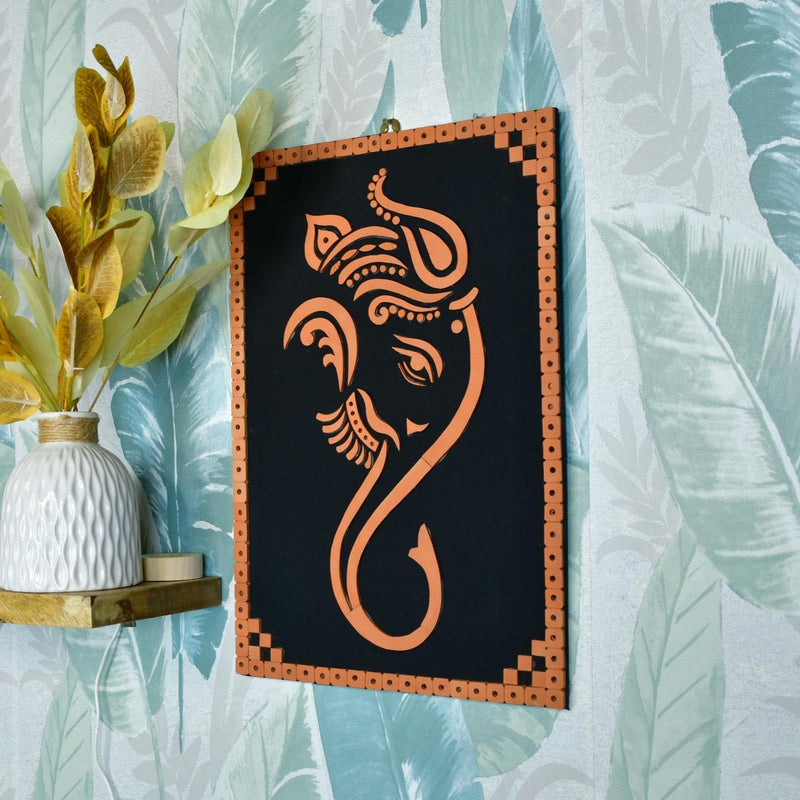 Handcrafted Abstract terracotta Ganesh Wall Art: Unique Home Decor – view 5