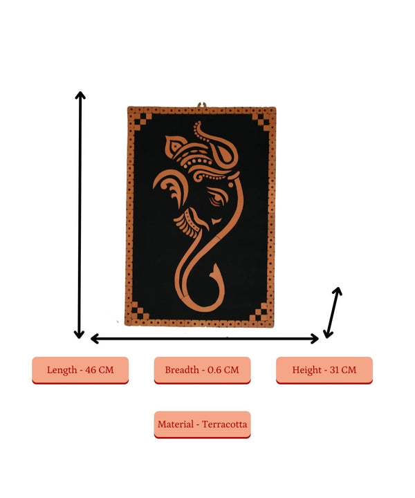 Handcrafted Abstract terracotta Ganesh Wall Art: Unique Home Decor — image 4