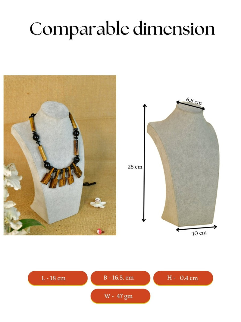 Handcrafted Bamboo Necklace with Hammer Figures by Sowpeace – view 6