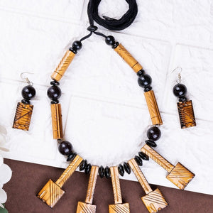 Handcrafted Bamboo Necklace with Hammer Figures by Sowpeace - Necklace - SOWPEACE - Handcrafted Bamboo Necklace with Hammer Figures by Sowpeace - Lock - Neck - Bamb - LB - Sowpeace