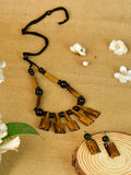 Handcrafted Bamboo Necklace with Hammer Figures by Sowpeace - Necklace - SOWPEACE - Handcrafted Bamboo Necklace with Hammer Figures by Sowpeace - Lock - Neck - Bamb - LB - Sowpeace