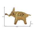 Handcrafted Brass Dhokra Elephant Tabletop Decor: Artisan Elegance for Home. - Dhokra - Sowpeace - Animal - Dhokra tabletop