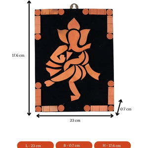 Handcrafted Terracotta Dancing Ganesh Wall Art: Unique Home Decor - Sowpeace - Handcrafted Terracotta Dancing Ganesh Wall Art: Unique Home Decor - Terr - WART - SANJ - DGNS - Sowpeace