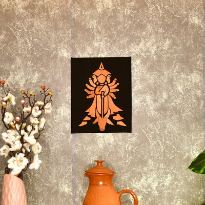Handcrafted Terracotta Durga Wall Art: Home Decor