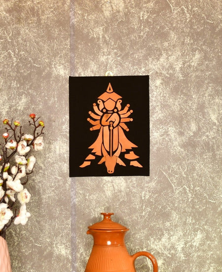 Handcrafted Terracotta Durga Wall Art: Home Decor