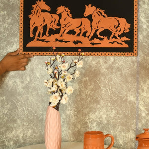 Handcrafted Terracotta Running Horse Wall Art Décor - Sowpeace - Handcrafted Terracotta Running Horse Wall Art Décor - Terr - WART - SANJ - RNHR - Sowpeace