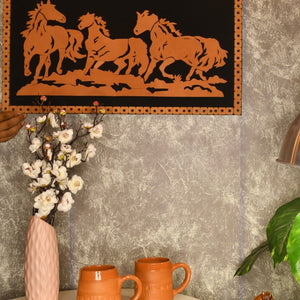 Handcrafted Terracotta Running Horse Wall Art Décor - Sowpeace - Handcrafted Terracotta Running Horse Wall Art Décor - Terr - WART - SANJ - RNHR - Sowpeace