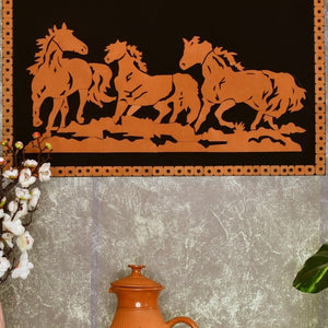 Handcrafted Terracotta Running Horse Wall Art Décor - Sowpeace - Handcrafted Terracotta Running Horse Wall Art Décor - Terr - WART - SANJ - RNHR - Sowpeace