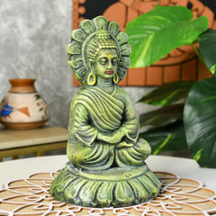 Handcrafted Terracotta Sitting Buddha: Artisan Home Decor by Sowpeace - Additional View