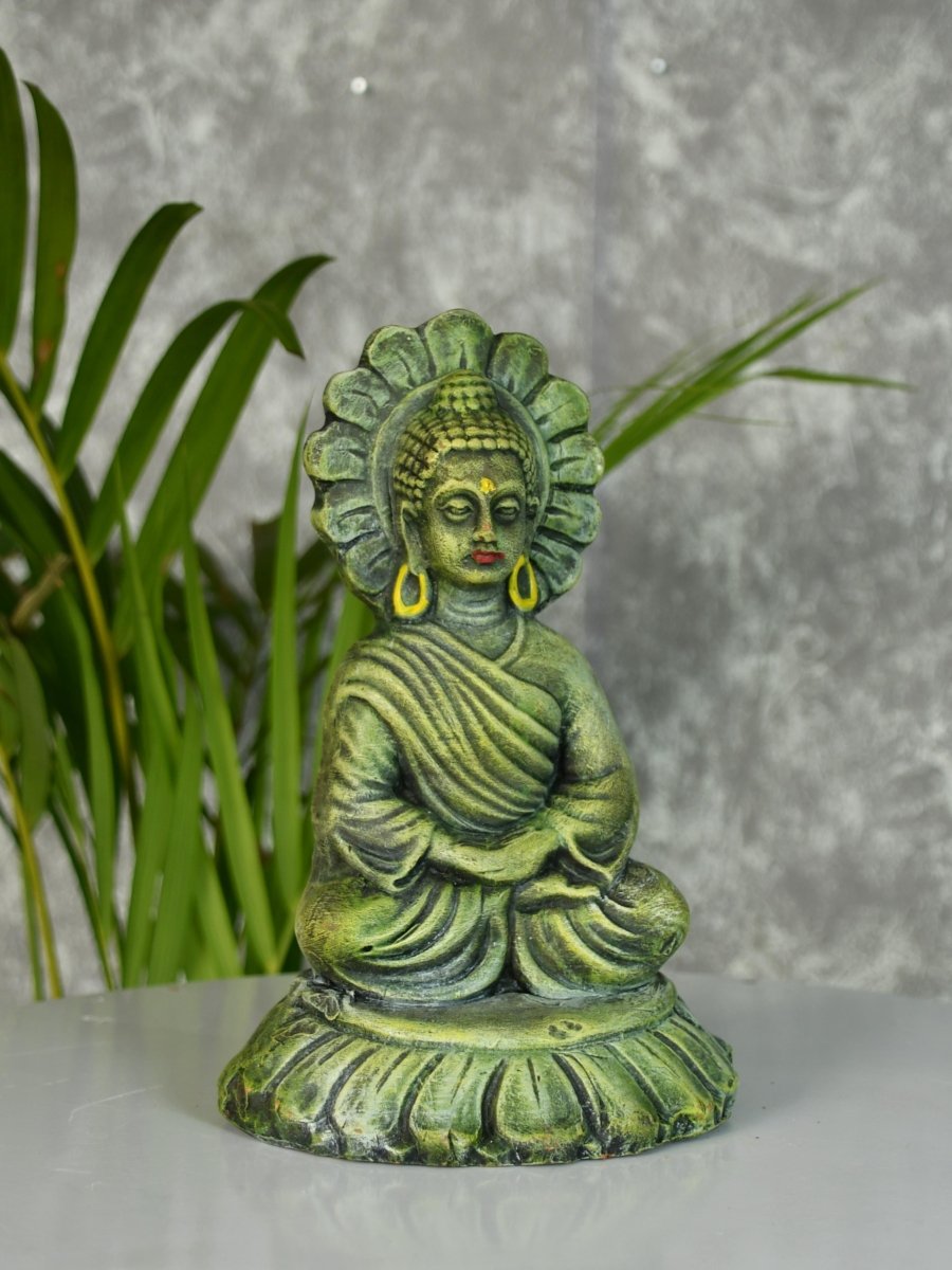 Handcrafted Terracotta Sitting Buddha: Artisan Home Decor by Sowpeace - terracotta tabletop - Sowpeace - Handcrafted Terracotta Sitting Buddha: Artisan Home Decor by Sowpeace - Terr - Terr - TT - TSBD - Sowpeace