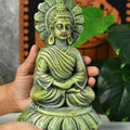 Handcrafted Terracotta Sitting Buddha: Artisan Home Decor by Sowpeace - terracotta tabletop - Sowpeace - Buddha - God Idols