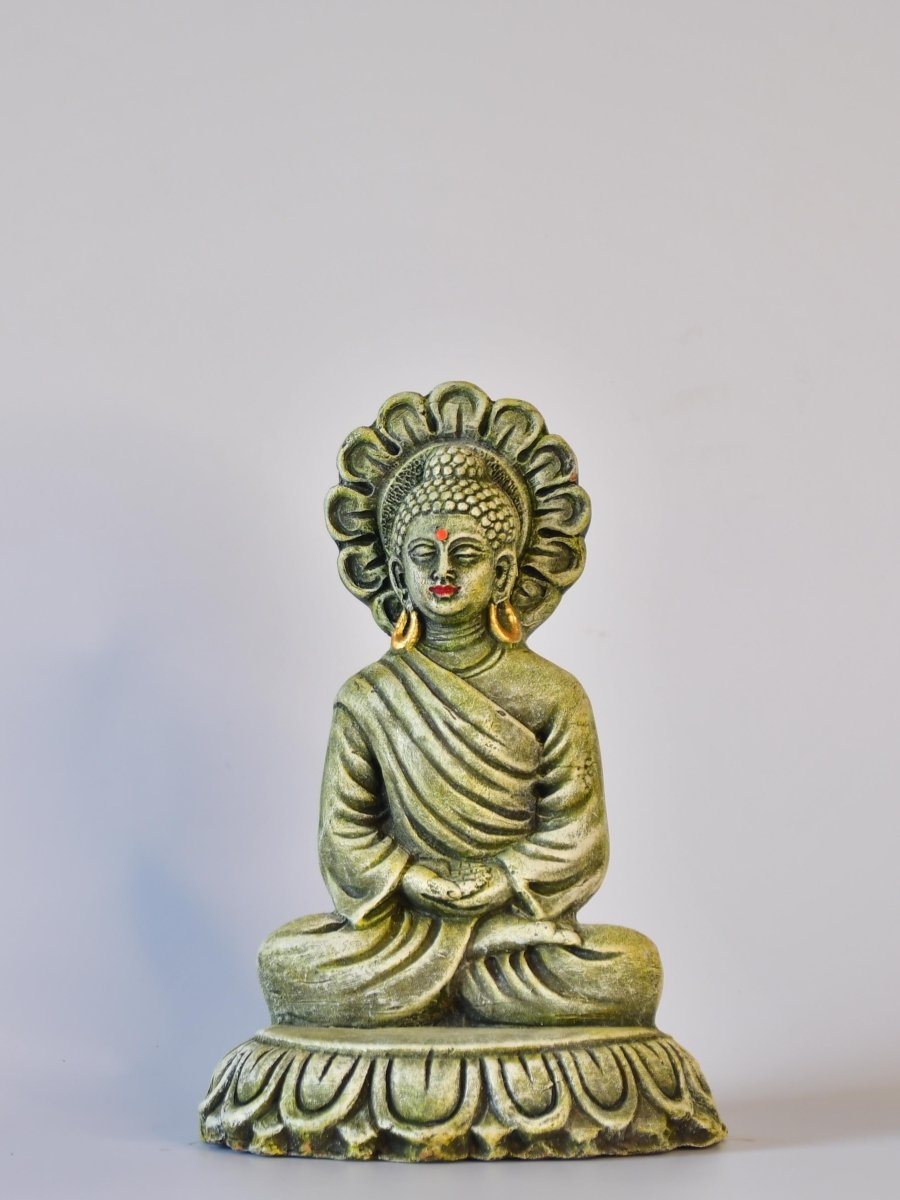 Handcrafted Terracotta Sitting Buddha: Artisan Home Decor by Sowpeace - terracotta tabletop - Sowpeace - Handcrafted Terracotta Sitting Buddha: Artisan Home Decor by Sowpeace - Terr - Terr - TT - TSBD - Sowpeace