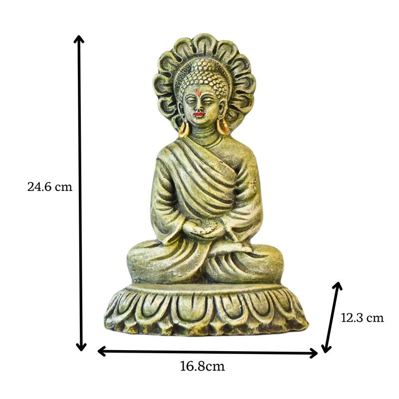 Handcrafted Terracotta Sitting Buddha: Artisan Home Decor by Sowpeace