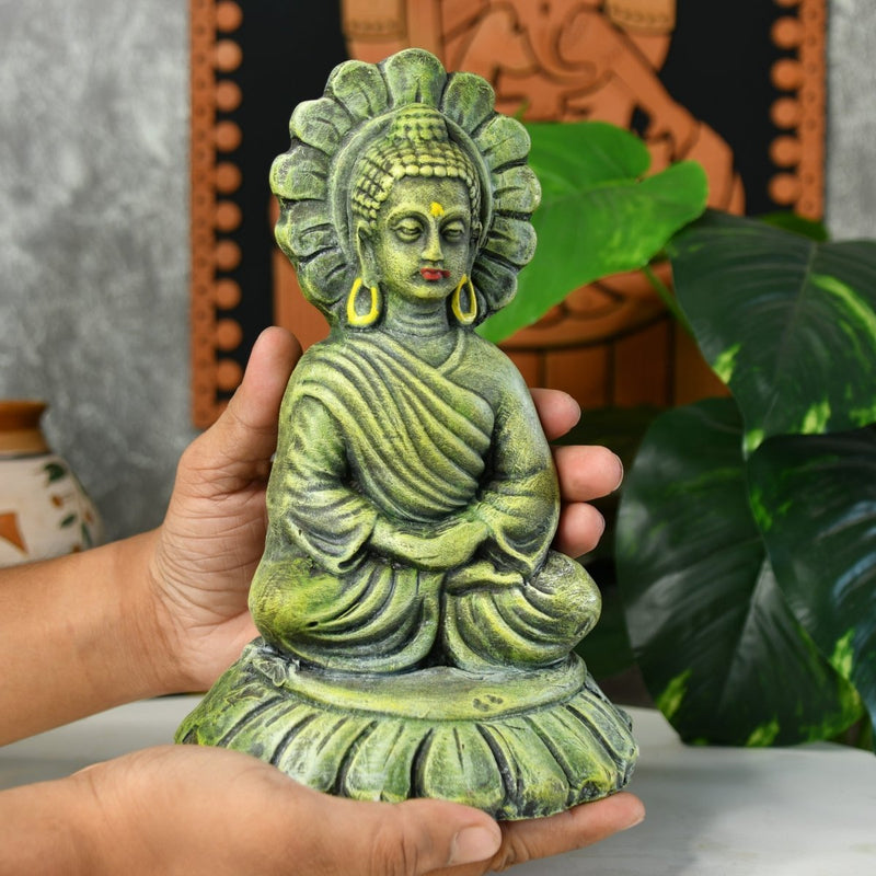 Handcrafted Terracotta Sitting Buddha: Artisan Home Decor by Sowpeace – view 5