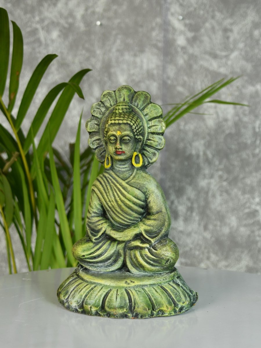 Handcrafted Terracotta Sitting Buddha: Artisan Home Decor by Sowpeace - terracotta tabletop - Sowpeace - Handcrafted Terracotta Sitting Buddha: Artisan Home Decor by Sowpeace - Terr - Terr - TT - TSBD - Sowpeace