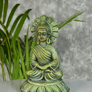 Handcrafted Terracotta Sitting Buddha: Artisan Home Decor by Sowpeace - terracotta tabletop - Sowpeace - Handcrafted Terracotta Sitting Buddha: Artisan Home Decor by Sowpeace - Terr - Terr - TT - TSBD - Sowpeace