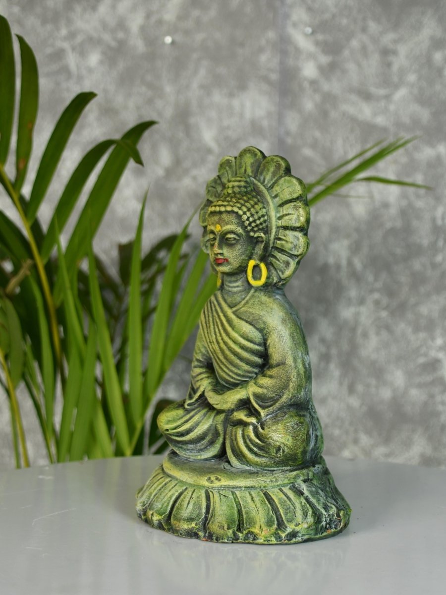 Handcrafted Terracotta Sitting Buddha: Artisan Home Decor by Sowpeace - terracotta tabletop - Sowpeace - Handcrafted Terracotta Sitting Buddha: Artisan Home Decor by Sowpeace - Terr - Terr - TT - TSBD - Sowpeace