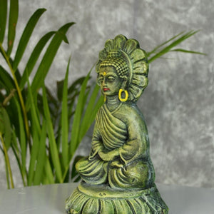 Handcrafted Terracotta Sitting Buddha: Artisan Home Decor by Sowpeace - terracotta tabletop - Sowpeace - Handcrafted Terracotta Sitting Buddha: Artisan Home Decor by Sowpeace - Terr - Terr - TT - TSBD - Sowpeace