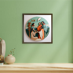 Jesus & Disciples: Artisan Canvas Wall Decor for Home. -Wall painting-Chitran by sowpeace-Jesus & Disciples: Artisan Canvas Wall Decor for Home.-CH-WRT-J4D-Sowpeace