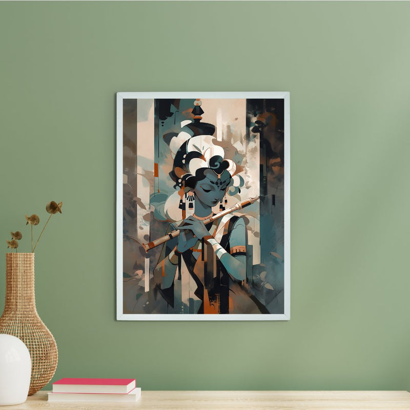 Sowpeace's Handcrafted Lord Krishna Abstract Wall Art – view 1