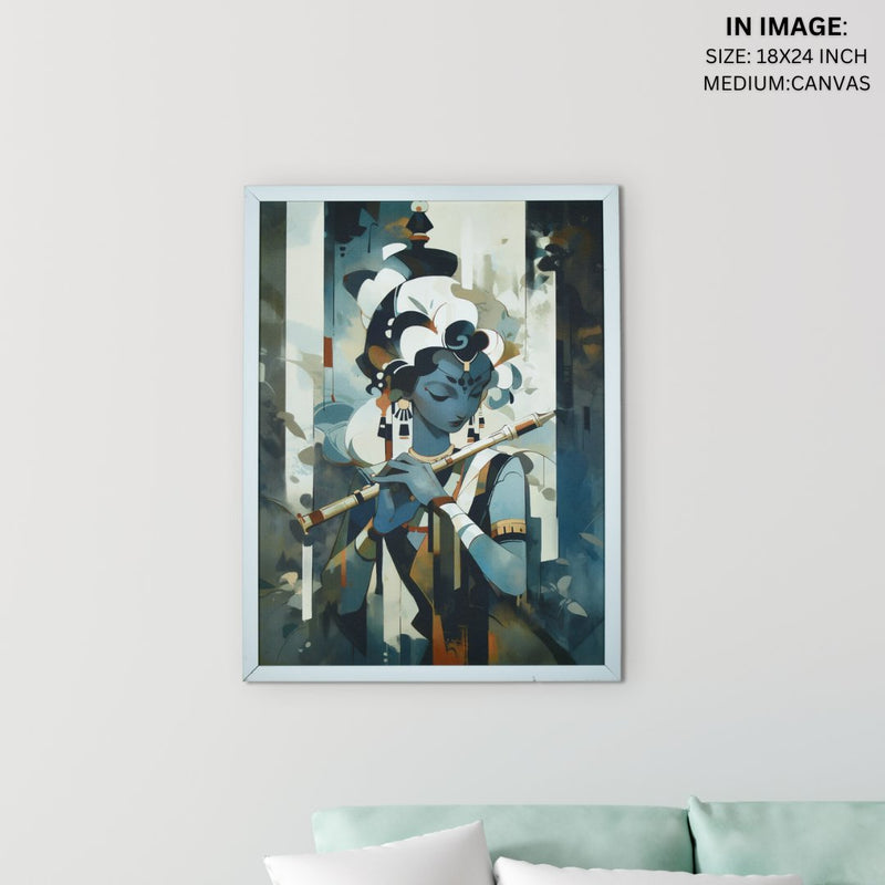 Sowpeace's Handcrafted Lord Krishna Abstract Wall Art – view 5