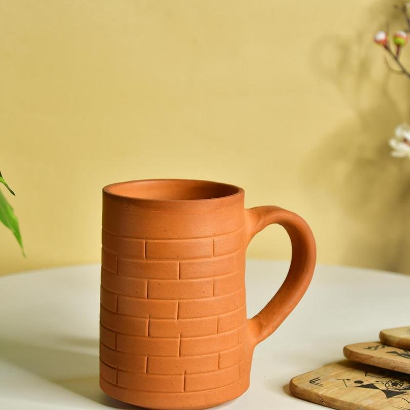 Large Unglazed Mocktail Cup: Versatile Elegance for Home and Kitchen Decor - Utensils - Sowpeace - New Arrivals - Terracotta beer mug