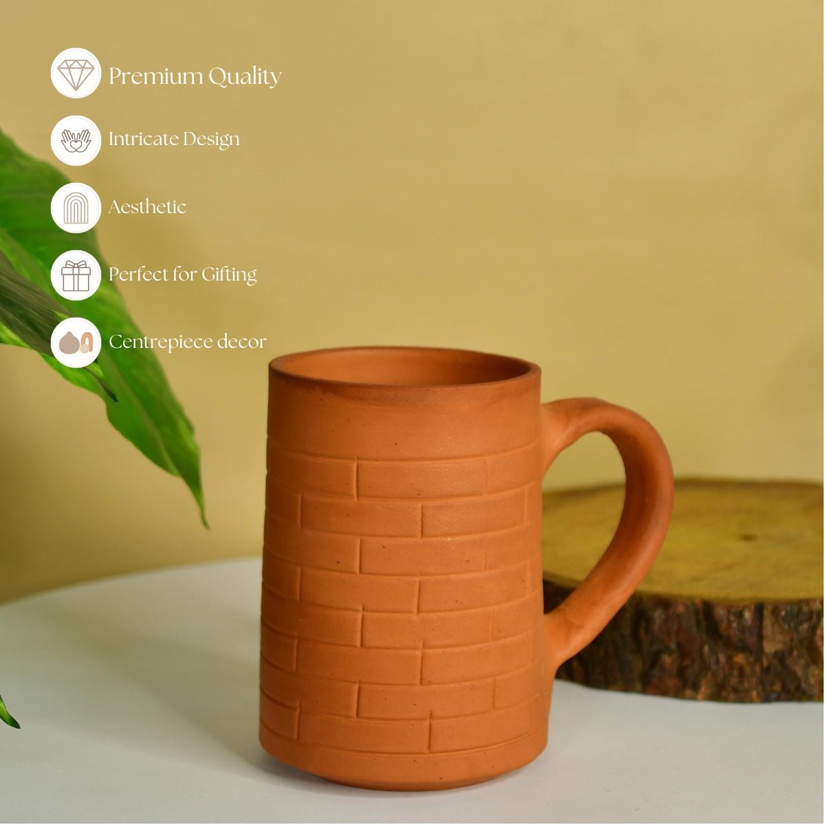 Large Unglazed Mocktail Cup: Versatile Elegance for Home and Kitchen Decor - Utensils - Sowpeace - New Arrivals - Terracotta beer mug