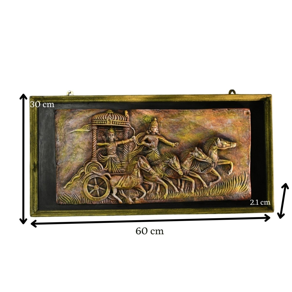 Mahabharata Warriors' Celestial Chariot - Sowpeace - Terracotta Wall Decor - Wall Decor