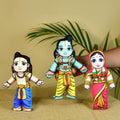 Ram Darbar Soft Toys Set of 4 | Lord Ram, Sita, Lakshman & Hanuman Plush Dolls | Hindu Religious Gift & Home Décor - Sowpeace - 