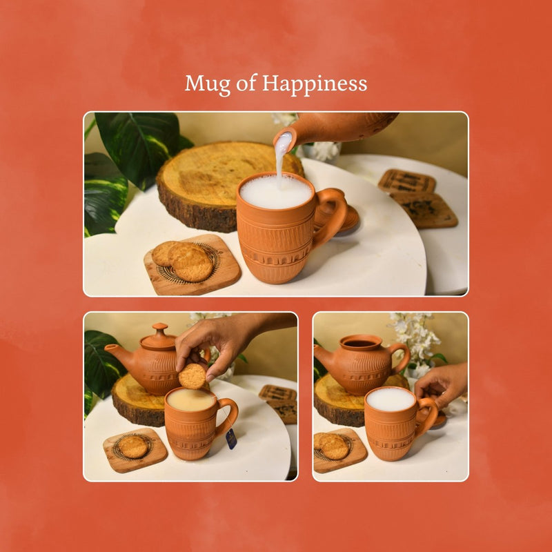 Rustic Terracotta Coffee Mug: Home Decor & Kitchen Delight – view 4