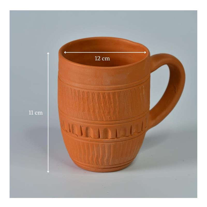 Rustic Terracotta Coffee Mug: Home Decor & Kitchen Delight