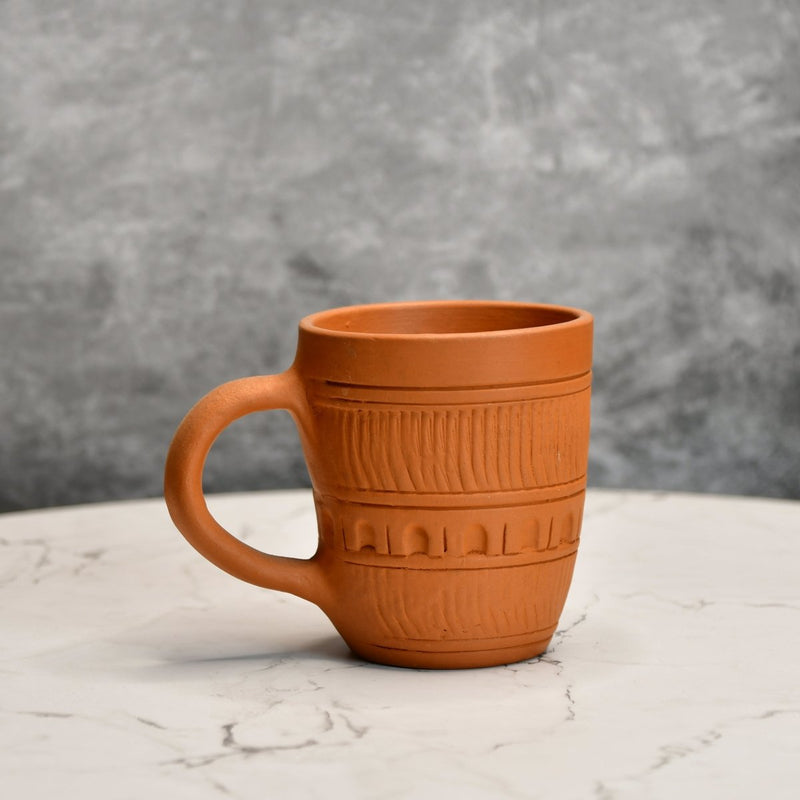 Rustic Terracotta Coffee Mug: Home Decor & Kitchen Delight – view 1