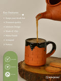 Sculpted Terracotta Coffee Mug: Stylish Functionality - Sowpeace - Sculpted Terracotta Coffee Mug: Stylish Functionality - Terr - Uten - Terr - TCMH - Sowpeace