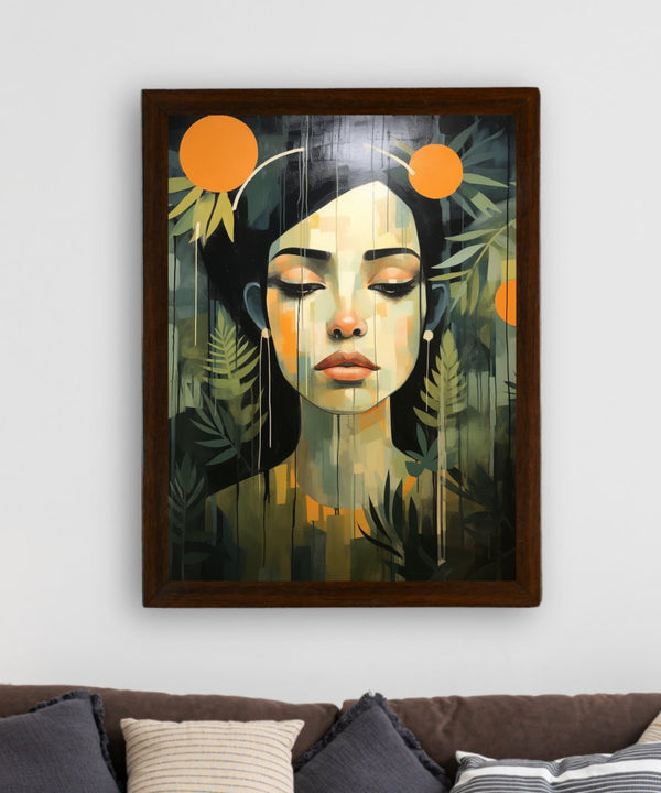 Solitude in Blooms: Sowpeace Handcrafted Canvas Art – Premium Indian-Inspired Print for Elegant and Tranquil Home Decor — image 3