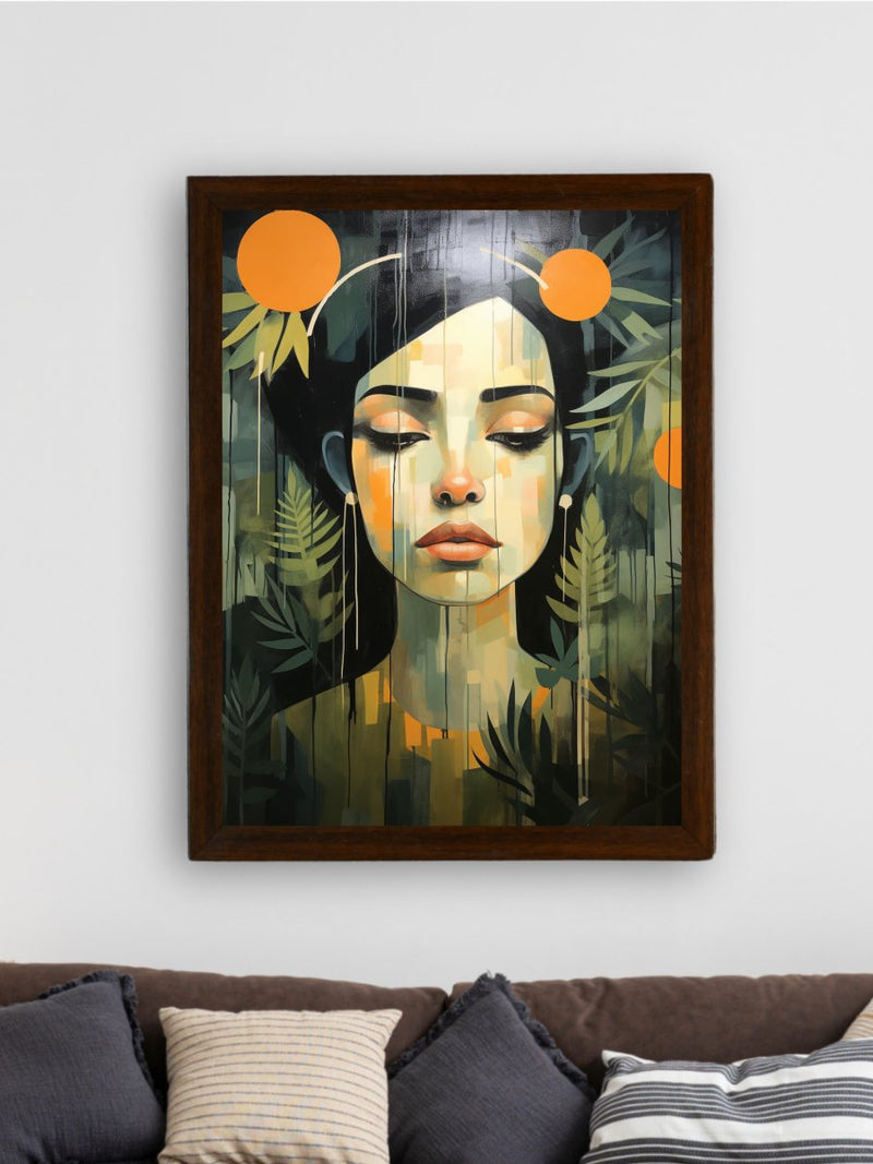 Solitude in Blooms: Sowpeace Handcrafted Canvas Art – Premium Indian-Inspired Print for Elegant and Tranquil Home Decor – view 3