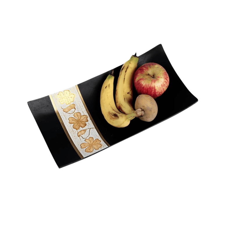 Sowpeace 10-Inch Traditional Black Acacia Wood Tray – view 6