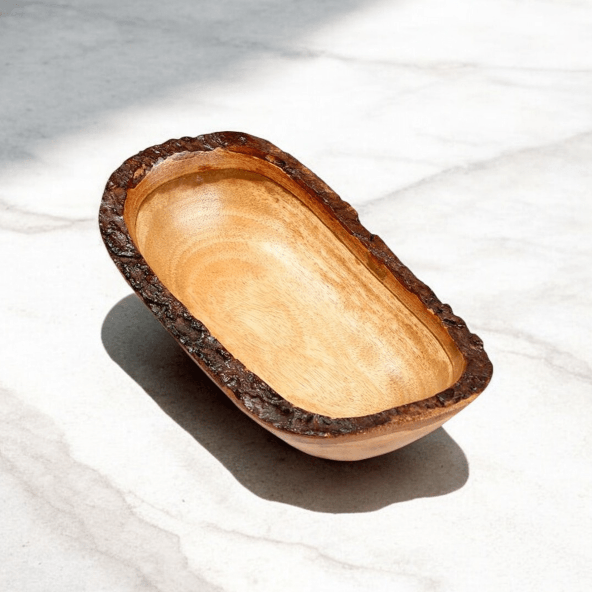 Sowpeace 12 - Inch Acacia Wood Oval Decor Bowl - Sowpeace - 