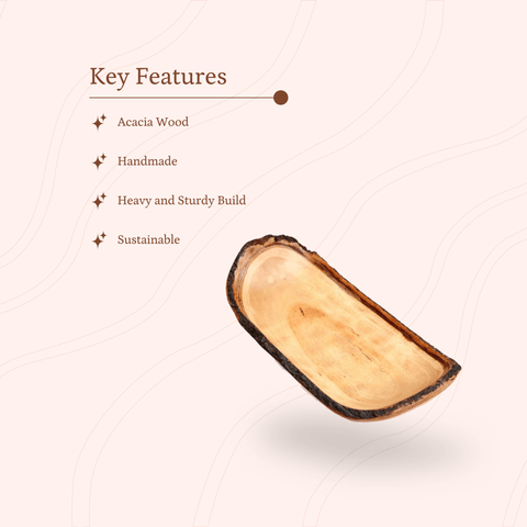 Sowpeace 18-Inch Acacia Wood Oval Serving Bowl - Additional View