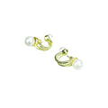 Sowpeace 2 Beads Crescent Gold Stainless Steel Earrings | Elegant One‑Size Lightweight Jewelry for Women & Daily Wear - Sowpeace - 