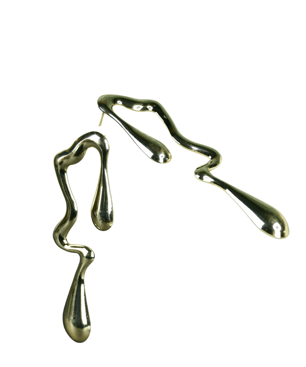 Sowpeace Abstract Gold Stainless Steel Earrings | Modern One‑Size Lightweight Jewelry for Women & Daily Wear — image 5