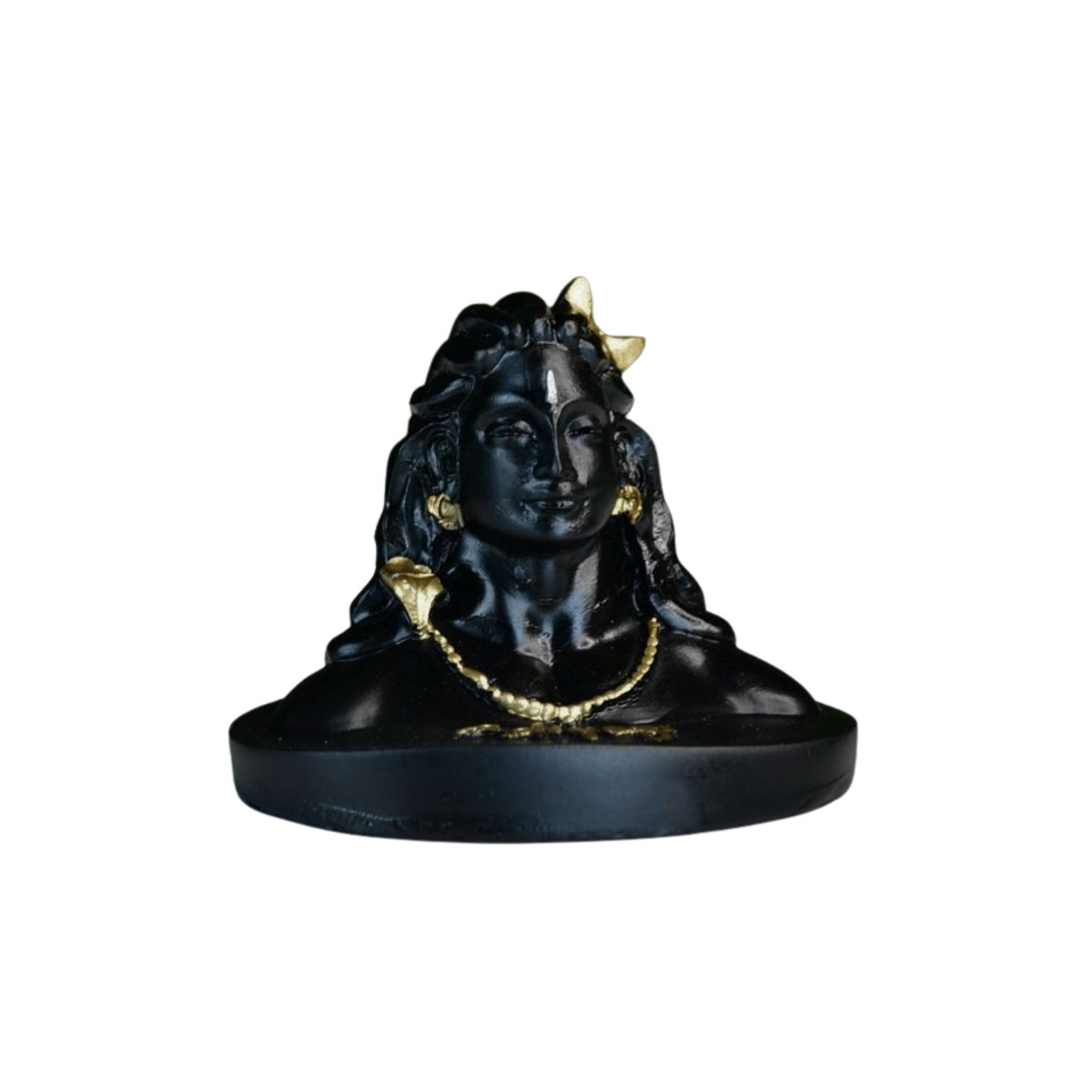 Sowpeace Adiyogi Shiva Statue 3 Inch | Mini Black Idol for Meditation, Home Décor & Spiritual Gift
