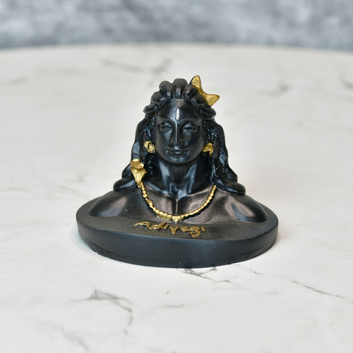 Sowpeace Adiyogi Shiva Statue 3 Inch | Mini Black Idol for Meditation, Home Décor & Spiritual Gift - Sowpeace - 