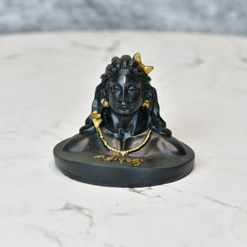 Sowpeace Adiyogi Shiva Statue 3 Inch | Mini Black Idol for Meditation, Home Décor & Spiritual Gift - Sowpeace - 