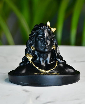 Sowpeace Adiyogi Shiva Statue 3 Inch | Mini Black Idol for Meditation, Home Décor & Spiritual Gift — alternate view