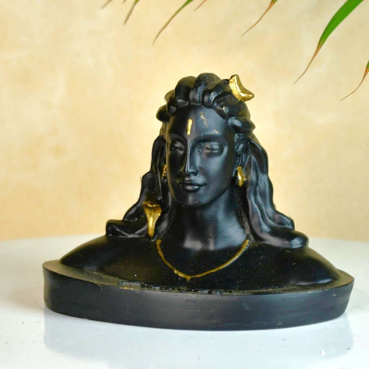 Sowpeace Adiyogi Shiva Statue 5 Inch | Black Idol for Meditation, Home Décor & Spiritual Gift