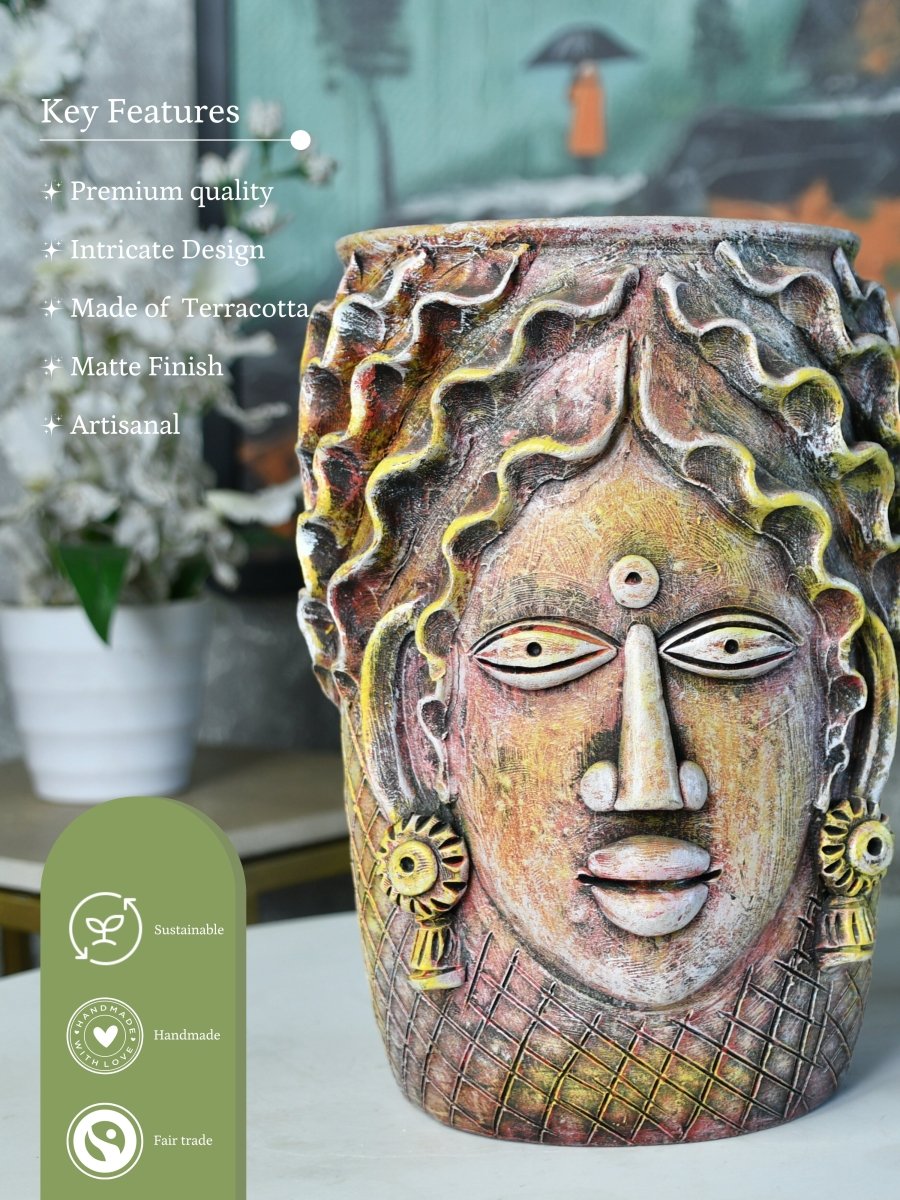 Sowpeace Artisan Big Female Vase Tabletop Decor