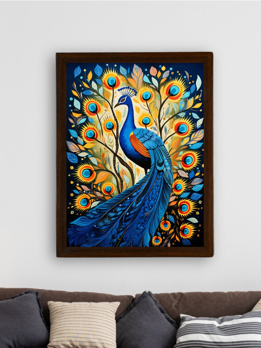 Sowpeace Aura: Embrace Peacock's Harmony – Premium Handcrafted Canvas Art for Modern and Elegant Home Decoration