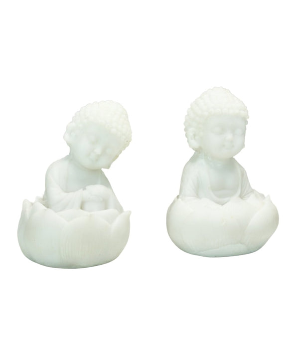 Sowpeace Baby Monk Set | Elegant White Resin Spiritual Figurines for Peaceful Home Décor & Gifting — image 7