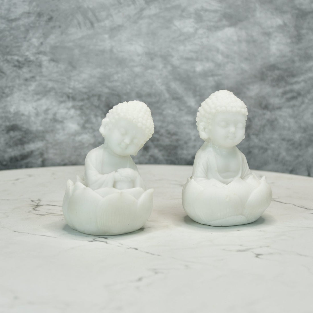 Sowpeace Baby Monk Set | Elegant White Resin Spiritual Figurines for Peaceful Home Décor & Gifting - Sowpeace - 