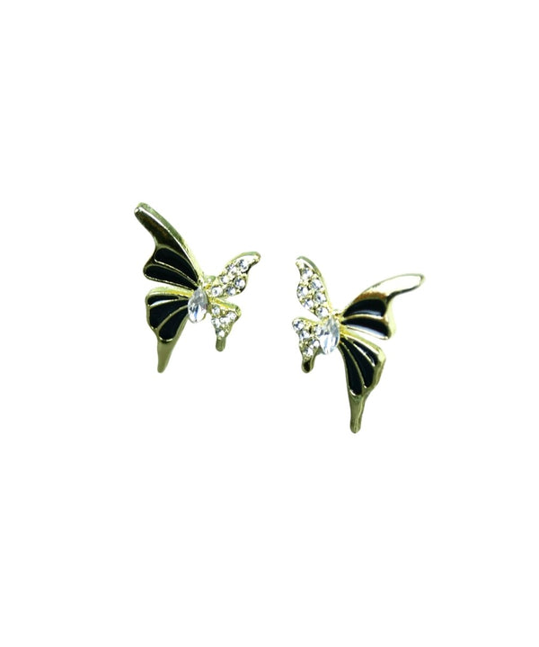 Sowpeace Black Butterfly Crystal Gold Stainless Steel Earrings | Stylish One‑Size Lightweight Jewelry for Women & Daily Wear — image 5